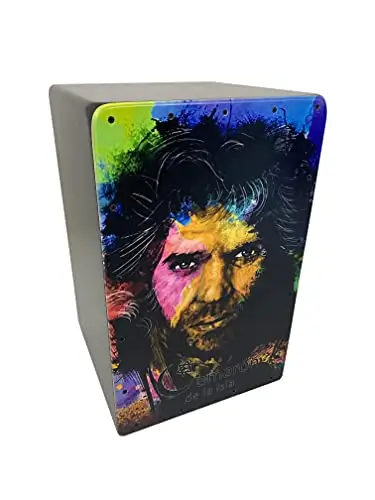 Cajón Flamenco Camarón de la Isla mod. Acuarela con funda