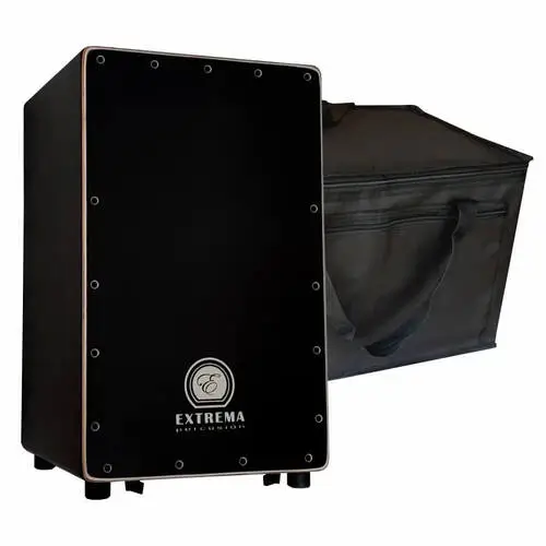 Cajón Flamenco Extrema Percusión modelo Eclipse Negro con funda acolchada